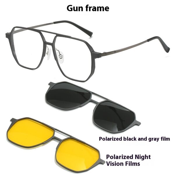 Driving Men's Three-in-one Magnetic Aluminum Magnesium Glasses - Image 8