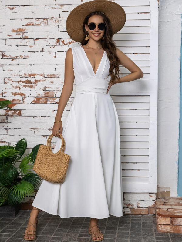 Women's Maxi Deep V-neck Sleeveless Dress - Image 8