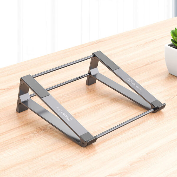 Portable Laptop Holder Stand Base Aluminum Alloy Computer Notebook PC Riser Computer Laptop Holder Cooling Bracket Riser Portable Laptop Holder Stand Base Aluminum Alloy Computer Notebook PC Riser - Image 2