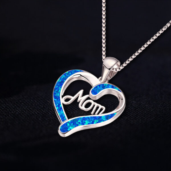 Love-shaped MOM Letter Pendant Necklace Mother's Day Gift Jewelry - Image 4
