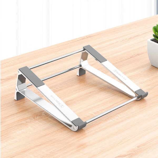 Portable Laptop Holder Stand Base Aluminum Alloy Computer Notebook PC Riser Computer Laptop Holder Cooling Bracket Riser Portable Laptop Holder Stand Base Aluminum Alloy Computer Notebook PC Riser - Image 6