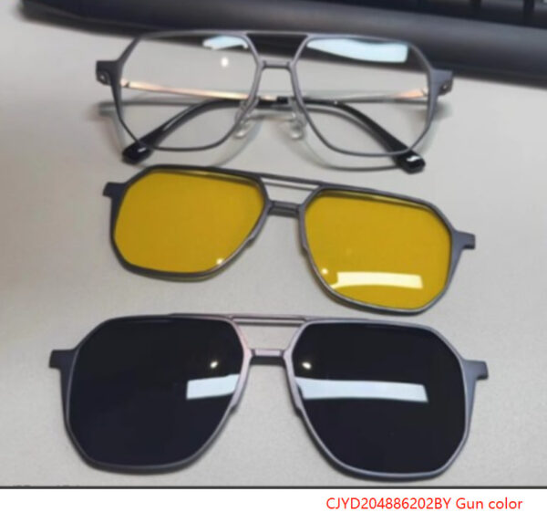 Driving Men's Three-in-one Magnetic Aluminum Magnesium Glasses - Image 9