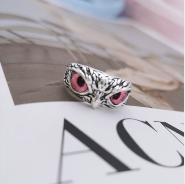 Fashion Vintage Demon Eye Owl Ring For Women  Retro Animal Ring Silver Color Jewelry - Image 7