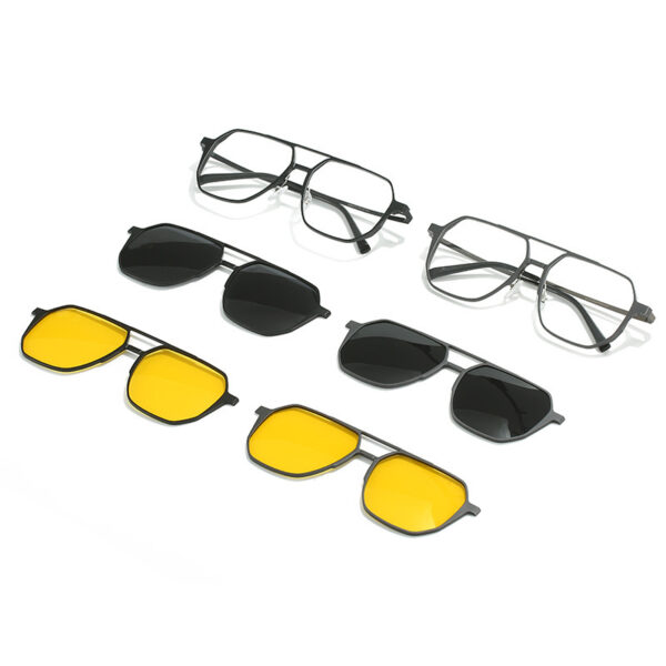 Driving Men's Three-in-one Magnetic Aluminum Magnesium Glasses - Image 5