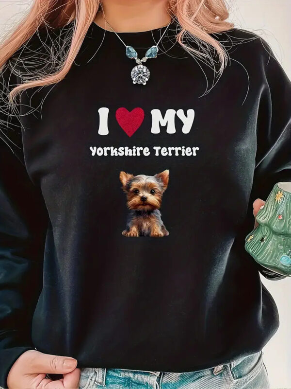 Women's Printed Long Sleeve Crew Neck Sweater - Image 7